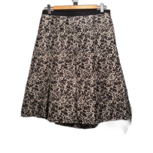 Banana Republic Black and White Floral Skirt – Women's Size 8, 100% Silk